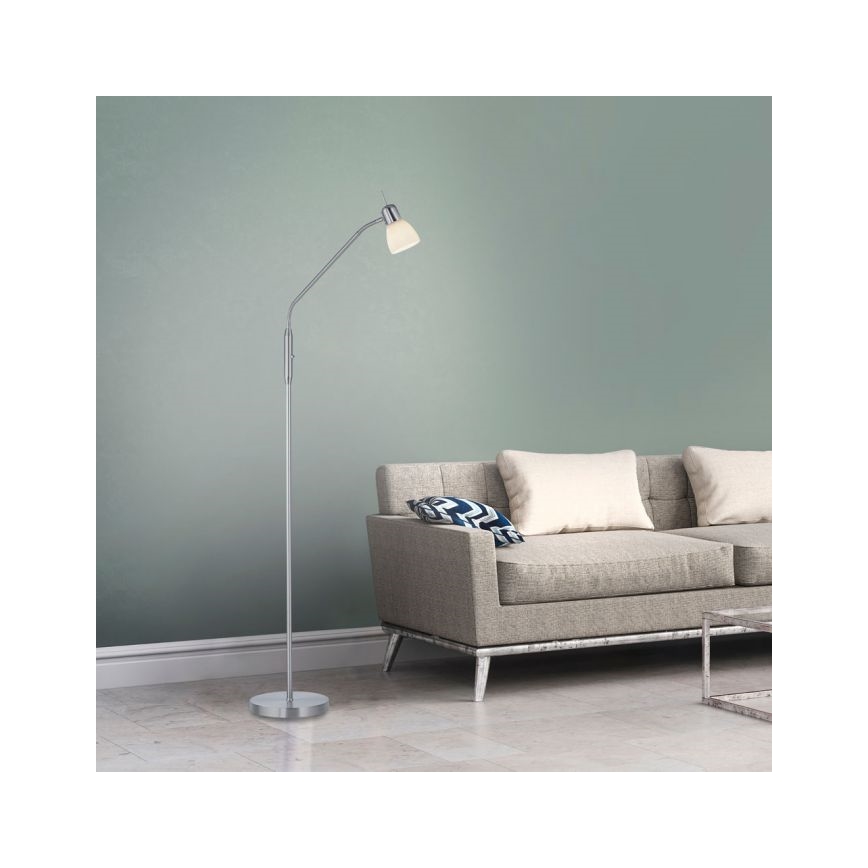 JUST LIGHT. 11956-55 - Lampada con piedistallo KARO 1xE14/40W/230V cromo