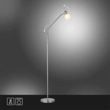 JUST LIGHT. 11956-55 - Lampada con piedistallo KARO 1xE14/40W/230V cromo