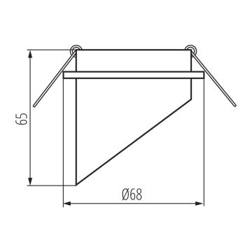 Faretto da incasso SPAG 35W nero/oro