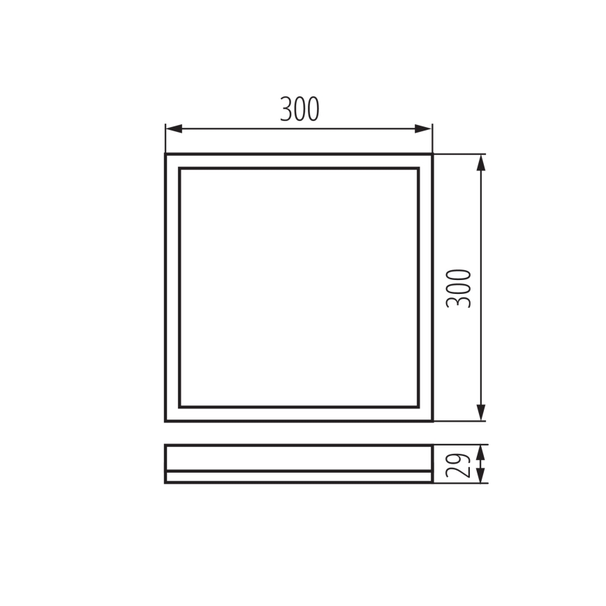 Plafoniera LED da bagno AZPO LED/17,5W/230V IP54 nero