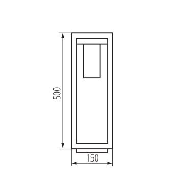 Lampada da esterno VIMO 1xE27/15W/230V 50 cm IP44 nero