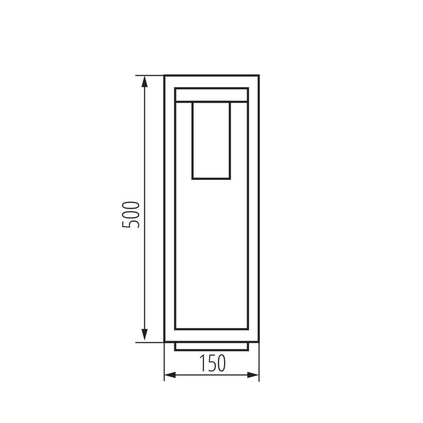 Lampada da esterno VIMO 1xE27/15W/230V 50 cm IP44 nero