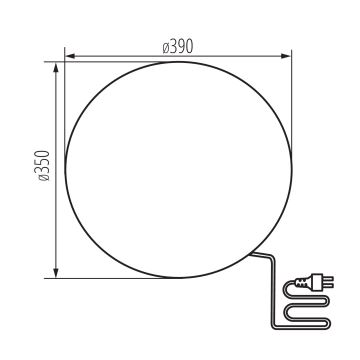 Lampada da esterno STONO 1xE27/25W/230V diametro 39 cm IP65