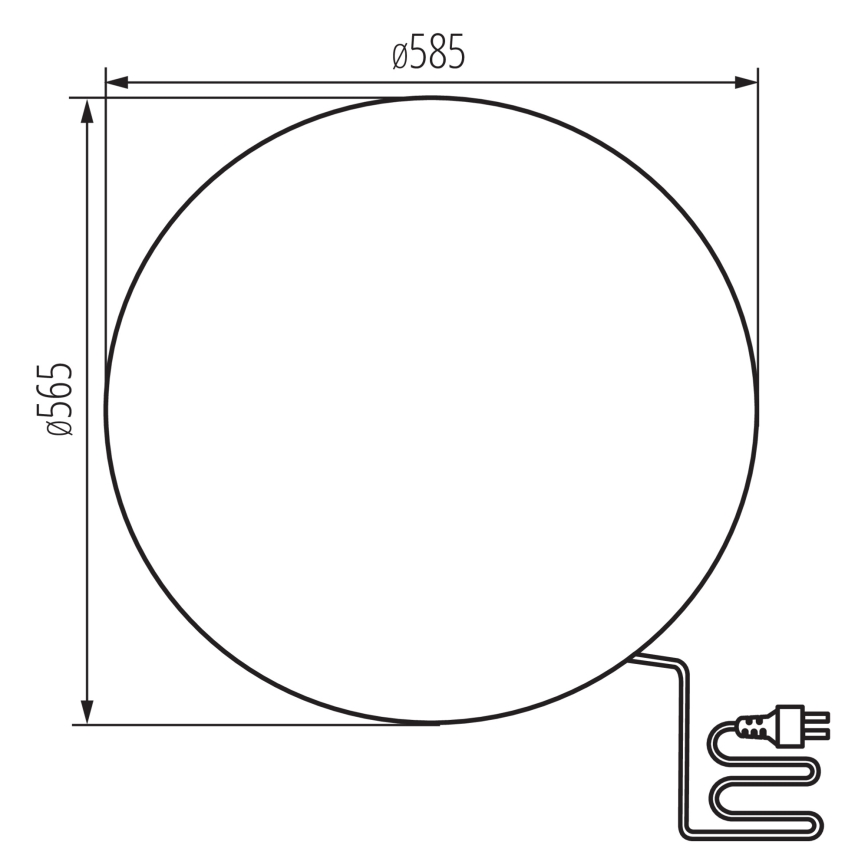 Lampada da esterno STONO 1xE27/25W/230V diametro 58,5 cm IP65