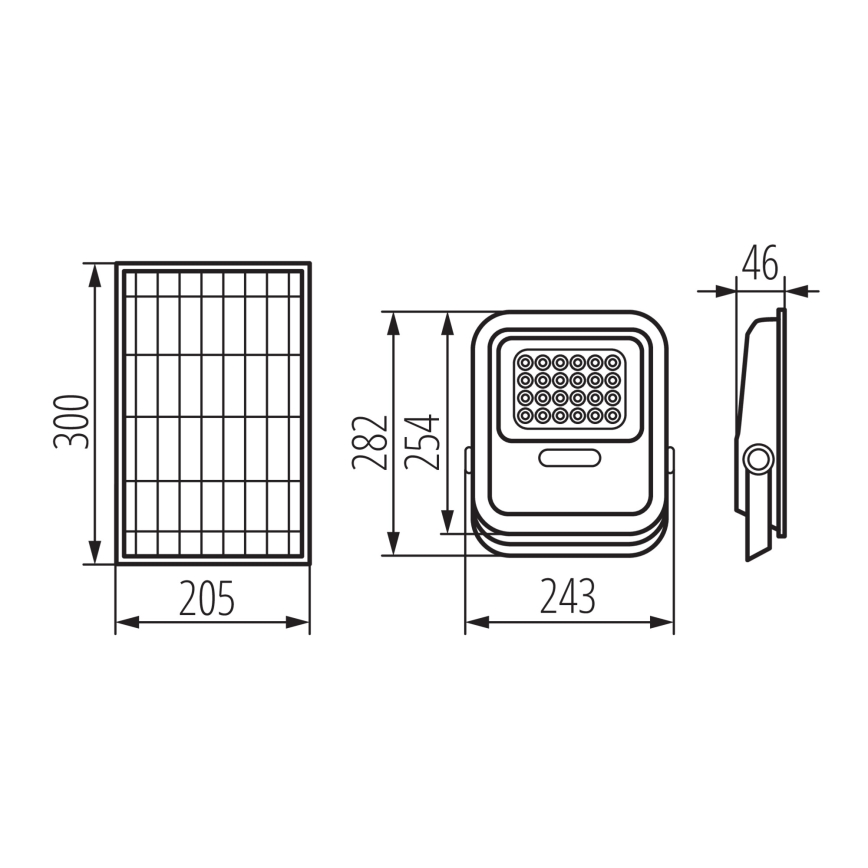 Proiettore LED dimmerabile con pannello solare e dusk sensore LED/10W/10000 mAh 3,2V IP65 + telecomando