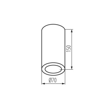 Luce Spot da bagno AQILO 1xE14/10W/230V IP65 nero