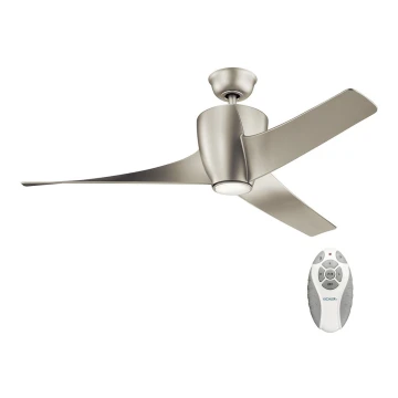 Kichler - Ventilatore da soffitto dimmerabile a LED PHREE LED/10W/230V argento + telecomando