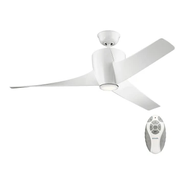 Kichler - Ventilatore da soffitto dimmerabile a LED PHREE LED/10W/230V bianco + telecomando