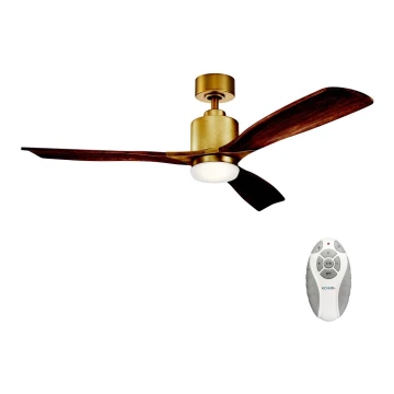 Kichler - Ventilatore da soffitto dimmerabile a LED RIDLEY LED/14W/230V ciliegio + telecomando