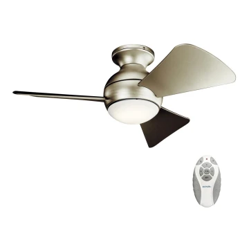 Kichler - Ventilatore da soffitto dimmerabile a LED SOLA LED/10W/230V IP23 + telecomando