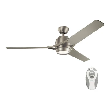 Kichler - Ventilatore da soffitto dimmerabile a LED ZEUS LED/10W/230V + telecomando