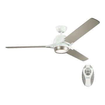 Kichler - Ventilatore da soffitto dimmerabile a LED ZEUS LED/10W/230V + telecomando