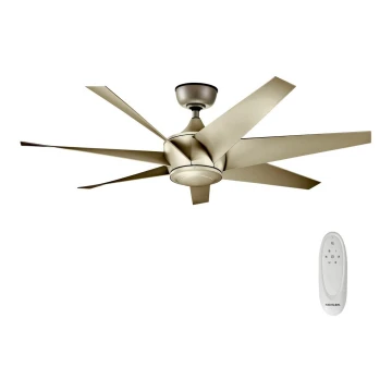 Kichler - Ventilatore da soffitto LEHR IP44 diametro 137 cm + telecomando