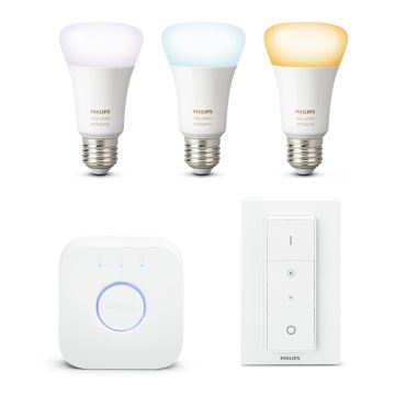 Kit di base Philips HUE WHITE AMBIANCE 3xE27/9,5W/230V