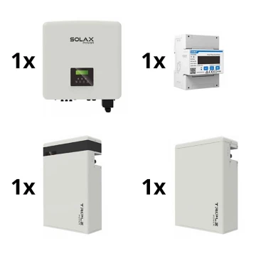 Kit solare: 10kW convertitore SOLAX 3f + 11,6 kWh TRIPLE Power batteria + elettrometro 3f