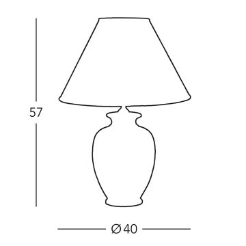 Kolarz 0014.71 - Lampada da tavolo GIARDINO 1xE27/100W/230V diametro 40 cm