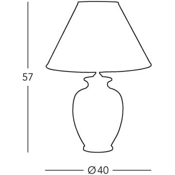 Kolarz 0014.74.3 - Lampada da tavolo GIARDINO 1xE27/100W/230V
