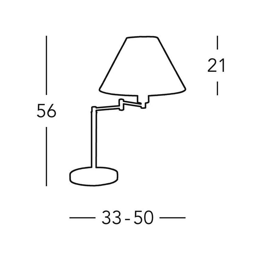 Kolarz 264.71.4 - Lampada da tavolo HILTON 1x E27/60W/230V
