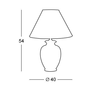 Kolarz A1340.71 - Lampada da tavolo  CHIARA 1xE27/100W/230V bianca, diametro 40 cm