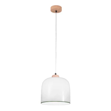 Kolarz A1352.31.G - Lampadario a sospensione con filo NONNA 1xE27/60W/230V quercia/bianco/verde