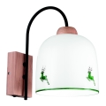 Kolarz A1352.61.G.100 - Applique NONNA 1xE27/60W/230V cervo quercia/bianco/verde