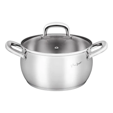 Lamart - Pentola con coperchio 18 cm in acciaio inox