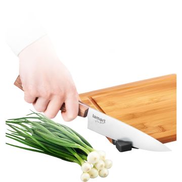 Lamart - Tagliere da cucina con affilacoltelli 32x22 cm