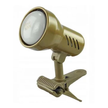 Lampada con clip KD 1xE27/24W/230V oro