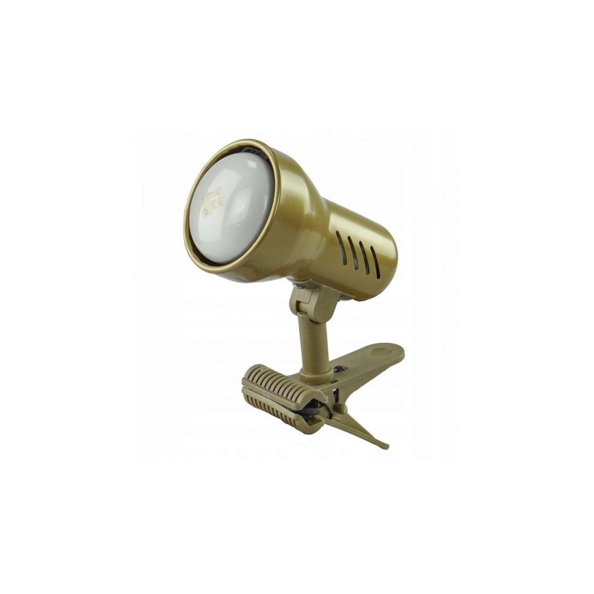 Lampada con clip KM 1xE14/24W/230V oro