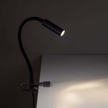 Lampada con morsetto LAGOS 1xG9/6W/230V nero