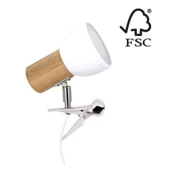 Lampada con morsetto SVENDA 1xE27/60W/230V - certificato FSC