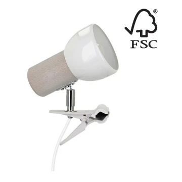 Lampada con morsetto SVENDA 1xE27/60W/230V - certificato FSC