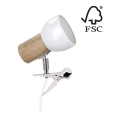 Lampada con morsetto SVENDA 1xE27/60W/230V - certificato FSC