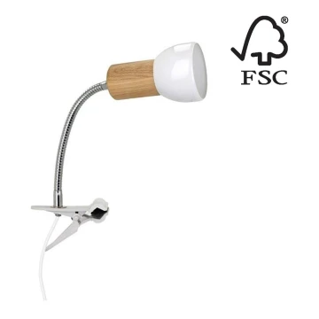 Lampada con morsetto SVENDA 1xE27/60W/230V - certificato FSC