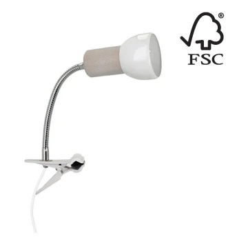 Lampada con morsetto SVENDA 1xE27/60W/230V - certificato FSC