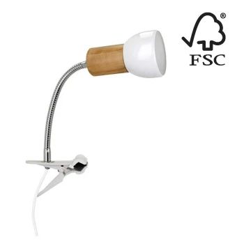 Lampada con morsetto SVENDA 1xE27/60W/230V - certificato FSC