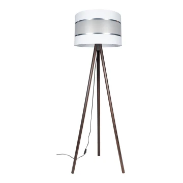 Lampada con piedistallo CORAL 1xE27/60W/230V wenge/bianco/cromo