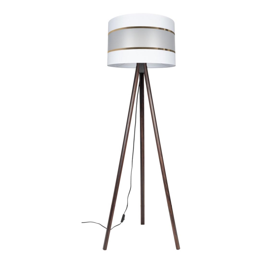 Lampada con piedistallo CORAL 1xE27/60W/230V wenge/bianco/oro