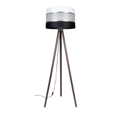 Lampada con piedistallo CORAL 1xE27/60W/230V wenge/nero/bianco/cromo