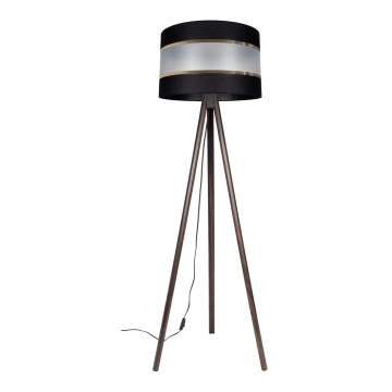 Lampada con piedistallo CORAL 1xE27/60W/230V wenge/nero/oro