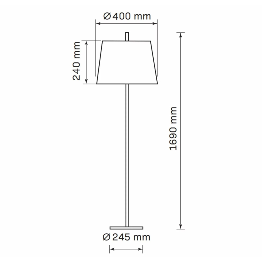 Lampada con piedistallo ELENA 1xE27/20W/230V bianco