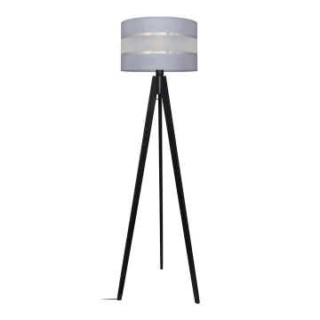 Lampada con piedistallo HELEN 1xE27/60W/230V grigio/cromo/pino