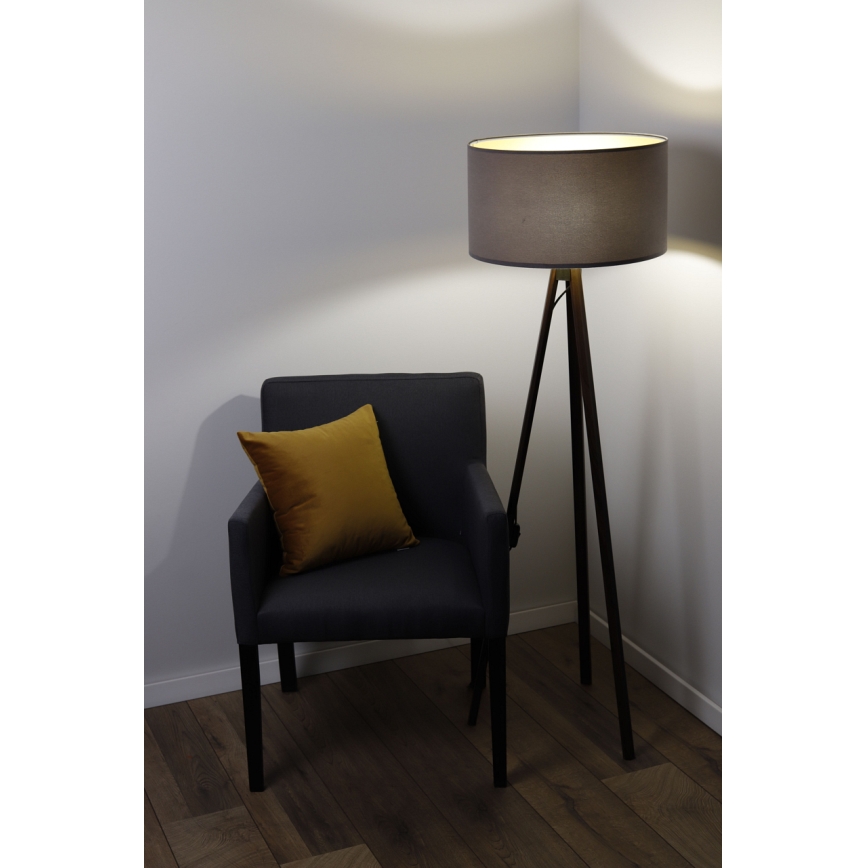 Lampada con piedistallo STANDART 1xE27/60W/230V grigio/marrone