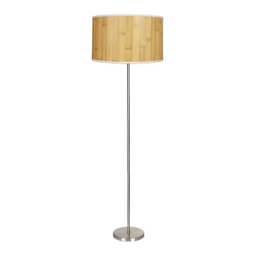 Lampada con piedistallo TIMBER 1xE27/60W/230V beige/cromo opaco