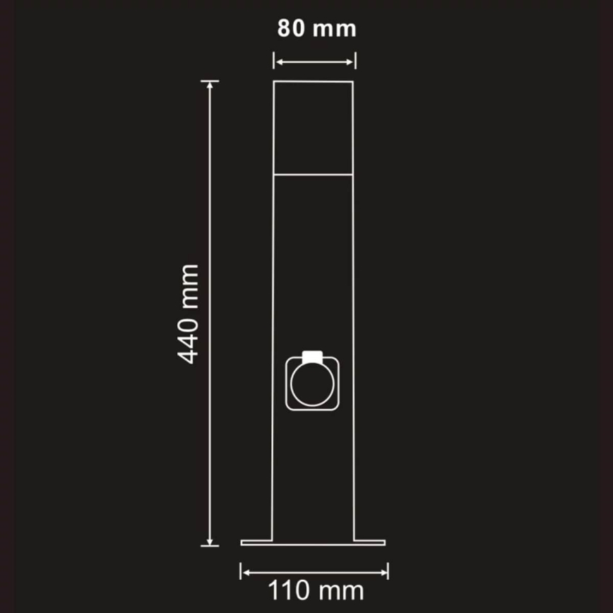 Lampada da esterno con presa DALLAS 1xE27/12W/230V IP44