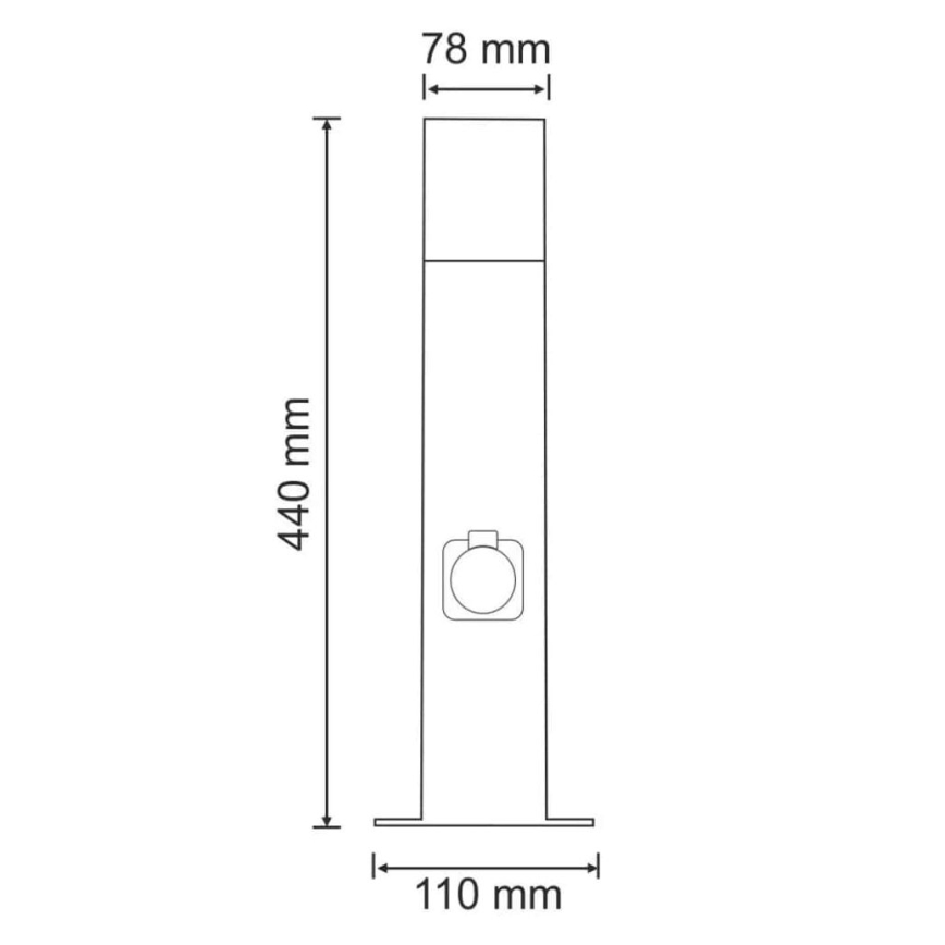 Lampada da esterno con presa NEW YORK 1xE27/12W/230V IP44 44 cm antracite