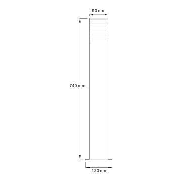 Lampada da esterno TEKSAS E27/12W/230V IP44 74 cm