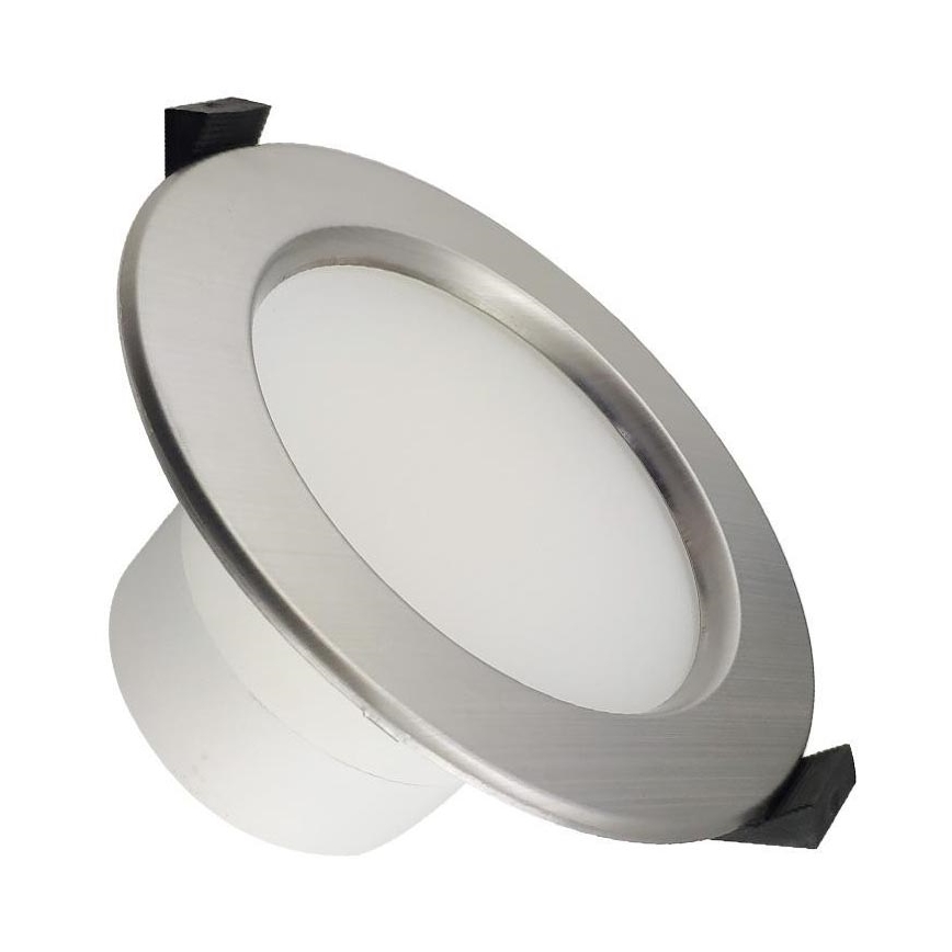 Lampada da incasso LED per bagni LED/10W/230V 4000K argento IP44