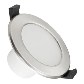 Lampada da incasso LED per bagno LED/7W/230V 4000K argento IP44