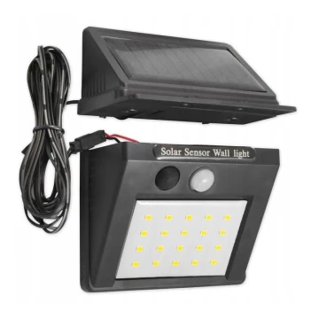 Lampada da parete LED Solar con sensore e pannello esterno LED/0,55W/3,7V IP65